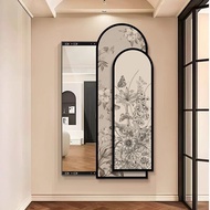 Wall Mirror Full Length Full Body Mirror Wall Mount Mirror With Rack Full-length Dressing Mirror Art