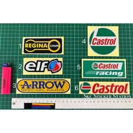 Elf/Castrol/Arrow/Castrol Racing Sticker Cutting Overlapping Reflective elf castrol arrow regina chain motor oil