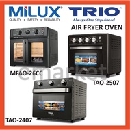 MILUX TRIO Air Fryer Oven Series MFAO-26CC/TAO-2407/TAO-2407