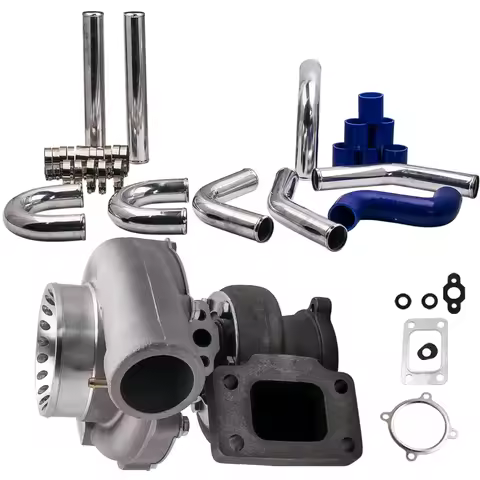 Turbocharger + 2.5" 64mm Turbo Intercooler Pipe Kit for Nissan Safari Patrol 4.2L TD42 GQ Y60 Univer