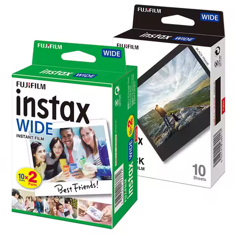 Fujifilm Instax Wide Film Instant White Edge Black Mono chrome For Fuji Camera 100 200 210 300 500AF