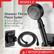 black 3 in 1 high pressure shower set shower head with hose with faucet shower head set head ban