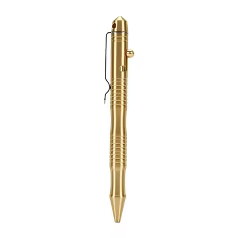 Brass Body Brass Pen Compatible With Parker Refills Solid Metal Structure Bolt Action Pen Metal Clip
