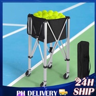 DXY Tennis Ball/ Pickleball Cart Foldable Ball Frame Tennis Basket Table Tennis Cart