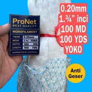 Fishing net 0.20 1.3/ 4 inch 100x100 YOKO - PRONET