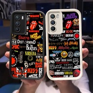 Q-89 Fashion Rock Black white Case for OPPO A74 A55 A16 A54 A54S A16S A72 A95 A52 A92