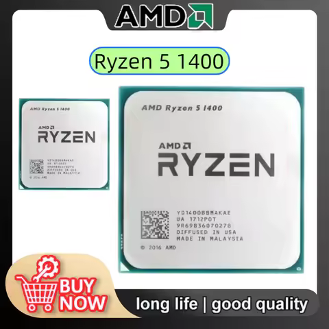 New AMD Ryzen 5 1400 R5 1400 3.2GHz Quad-Core Eight-Thread CPU Processor Socket AM4
