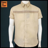 Obra ni Juan Inno Fit (Regular Fit) Polo Barong Embroidered - Mocha (#2654)