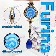 - JINN - Genshin Impact Fontaine VISION Keychain FURINA Cosplay Keychain Double-Sided Translucent FU