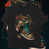 เสื้อยืด Air Jordan One การพิมพ์ Just Do It แฟชั่นการเดินทางร้อยสไตล์ถนน 【S-3XL COD】