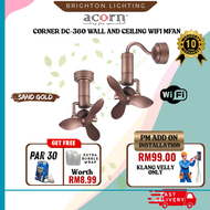 Acorn Corner DC-360 DC Fans 16" 3 color Kipas wall and ceiling build with wifi dc motor fan