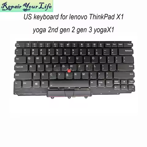 US English Keyboards for Lenovo ThinkPad X1 Yoga 2nd Gen 2 3rd Gen 3 YOGA X1 SM10P95359 RVWV-84US Tr