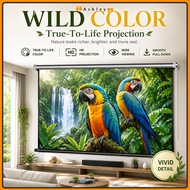 Skrin Projektor Projector Screen 3D 4K LCD Layar Projector Screen Screen Projector Wall Anti Light P