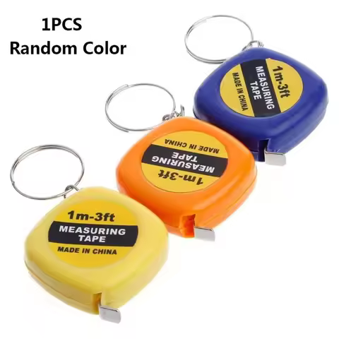 Mini Steel Tape Measure Children Height Ruler Keychain Easy Retractable Measure Tape Key Chain Small