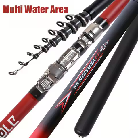 3.6-6.3m Red Rock Fishing Rod, 36T Carbon Fiber Material, Stylish Paint Finish, Suitable for Both Fr