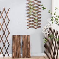 Expanding Wooden Garden Wall Fence Panel Plant Climb Trellis Support Decorative Garden Fence for Home Yard Garden Decoration Spine Supporters