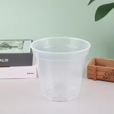 Round Planter Pot Orchid Nursery Container Planter Container Transparent Orchid Container Round Star