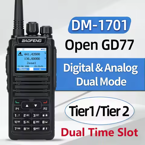BAOFENG DM-1701 DMR Digital Walkie Talkie Open GD77 Dual Mode Analog Tier 1+2 Dual Time Slot Digital