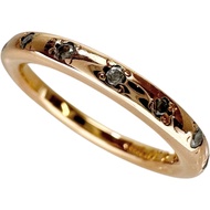 7號agete/瑪瑙鑽石0.11克拉戒指，18K玫瑰金，3.4克，女士款 [二手]