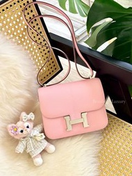 Hermes Mini Constance 3Q Rose Sakura Phw 櫻花粉銀扣