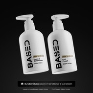 BASED Curly Duo: All Natural Curl Cream & Leave-In Conditioner Bundle - Defines Curls, Controls Friz