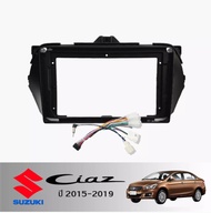 Queen Audio หน้ากากวิทยุ SUZUKI CIAZ ปี 2015-2019 (TK244) ใช้สำหรับขนาดหน้าจอ 9 นิ้ว + พร้อมปลั๊กต่อ