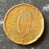 Koin Irlandia 20 Cent Euro Tahun 2002-2006