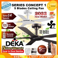 🔥NEW🔥 DEKA CONCEPT Fan 5 Blades DC Baby Fan | DEKA Concept MINI LED 3 Blades Remote Ceiling Fan with Light Kipas Siling