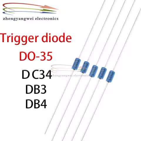 100PCS DB3 DB4 DC34 Blueblue Bidirectional Trigger Diode DB-3 Trigger Tube Package DO-35
