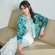 BATIK TRUSMI Women's Long Batik Outer Top Hand-Written Batik Blouse Mega Medung Tulis Premium Elpis 
