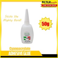 ♞BUILDMATE Evo Bond Cyanoacrylate Adhesive Glue 50g Super Glue Adhesive Cyno Tarpaulin Acrylic Glue