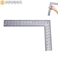 ADAMES L Square Ruler, Stainless Steel Double-Sided Metal Ruler, Drawing Tools Measuring Tool Small 