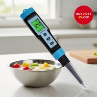 Digital PH Meter with Food Thermometer, 0.00–14.00 Range, for Soil, Milk, Fruit, Flour, Cheese