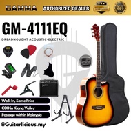 Gamma GM-4111-EQ Dreadnought 41 inch Acoustic Guitar with Cutaway With EQ / Preamp ( GM4111 / GM-41