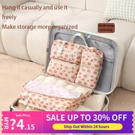 Polyester Travel Organizer Bag Foldable Underwear Garment Storage with Mesh Pocket Beg Simpanan 收纳袋