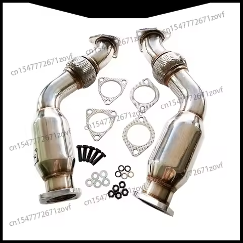 Stainless Steel Downpipe W/Flexpipe For 350z 370z G37 FX35 FX37 Q50 Q60 VQ35HR VQ37HR