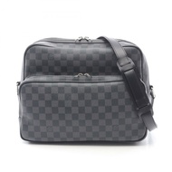 LOUIS VUITTON Io 單肩包斜背包 N45252 Damier graphite 黑色 二手男款