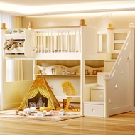 Solid Wood Loft Bunk Bed With Same Width Underneath For Children Bunk Customizable Bed chennengquan5