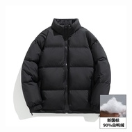 KY-D SHOPEEJapanese Loose Stand Collar White Duck down Jacket Couple Thin down Jacket Winter Warm down Jacket M4KB