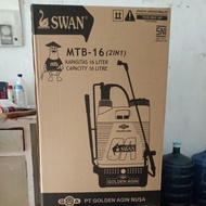 Terlaris SWAN MTB-16 /Sprayer hama elektrik swan 2in1/Knapsack sprayer