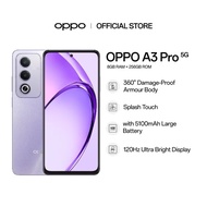OPPO A3 Pro 5G | 6/8GB RAM + 128/256GB ROM | 360 Damage-Proof Armour Body | Splash Touch | 5100mAh L