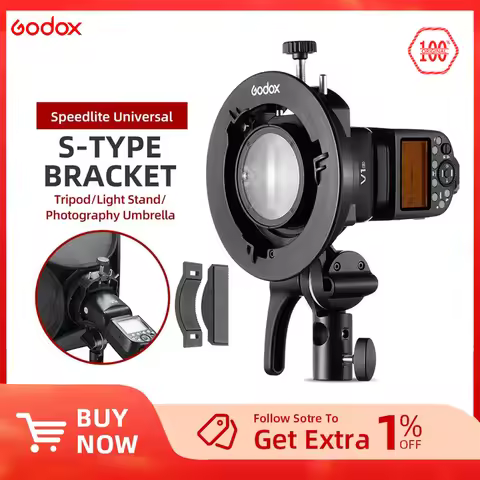 Godox S3 S2 S1 Bowens Mount Flash S-type Holder Bracket for Godox V1 V860II AD200 AD400PRO Speedlite