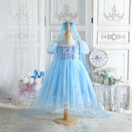 Elsa Princess Dress Summer Fashion Luminous Dress Children Birthday Dress Elsa Dress Elsa Girl Elsa 