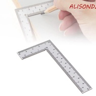 ALISONDZ L Square Ruler, Stainless Steel Double-Sided Metal Ruler, Office Accessories High-Accuracy 