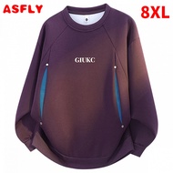 ASFLY 8XL Plus Size Men Sweatshirts Hoodies Casual Loose Oversized Hoodie Man Big Size 7XL Hoodies S