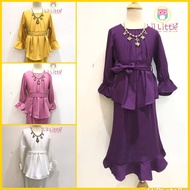 Lil Little BK77 Baju Kurung Budak Perempuan 2023 Baju Raya Budak Murah Baju Raya Kurung Kanak-Kanak 