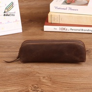 EduElite Vintage da bút chì túi văn phòng phẩm đơn giản hoder bút trường hợp lưu trữ túi dây kéo bút