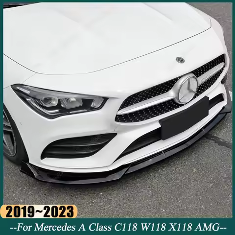 Car Front Bumper Lip Diffuser Splitter For Mercedes Benz CLA Class C118 W118 X118 CLA180 200 220 250
