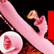 Vibrator Wanita Dildo hangat maju mundur licking USB