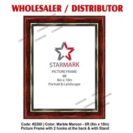 Picture Frames by Starmark Frame Photo Frame 8R - Short - Long - A4 -Code 2280 MARBLE MAROON -1 Pc